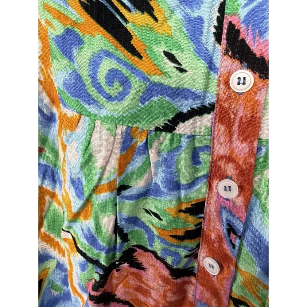 Calessa Bell Sleeved Peplum Dress Multicolored Size S - Picture 4 of 5